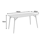 Moraja Deraby set 5 piese negru metal, 140x80x72 cm