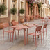 Moraja Deraby Ι set 5 piese terracotta metal, Teracotă, 140x80x72 cm