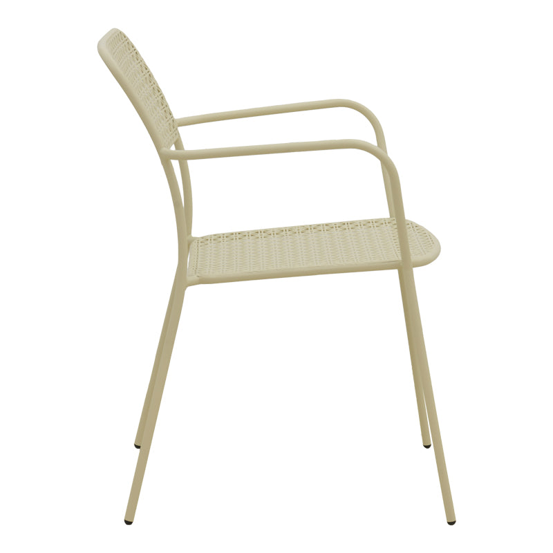 Moraja Federal set 3 piese crem metal, 70x70x73 cm
