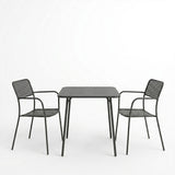 Moraja Federal set 3 piese negru metal, 70x70x73 cm