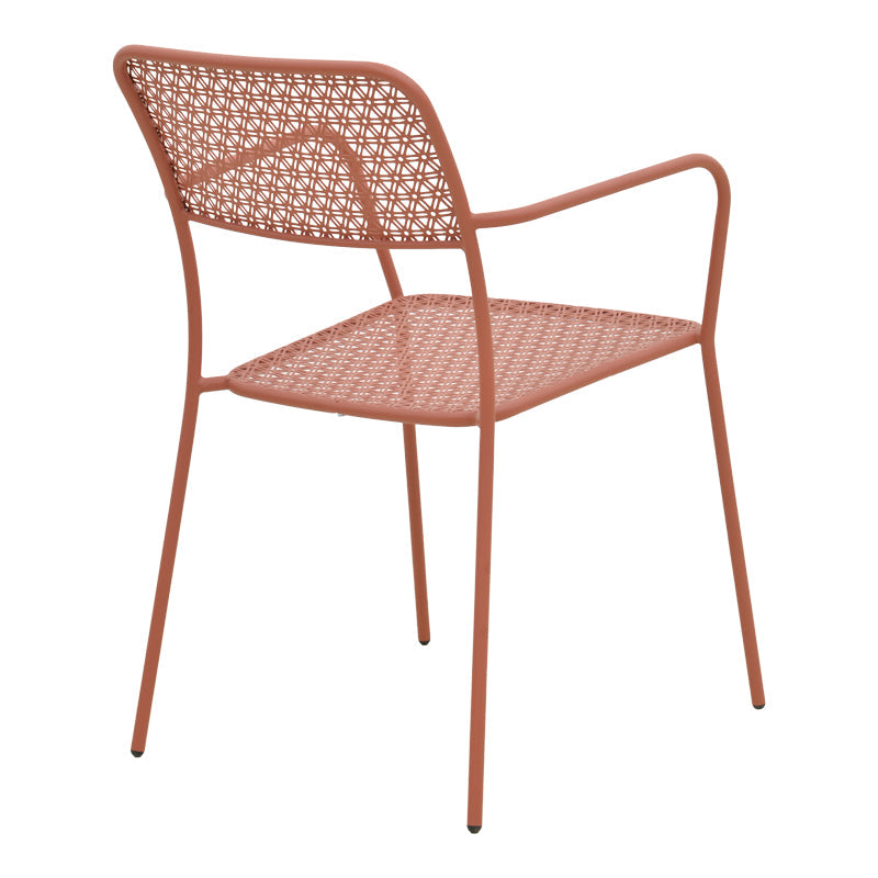Moraja Federal set 3 piese terracotta metal, Teracotă, 70x70x73 cm