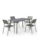 Moraja Federal set 5 piese negru metal, 140x80x72 cm