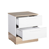 Noptiera KMD-820-MB-1 Home Collection® Base, 2 sertare, Alb, 45x52x40 cm