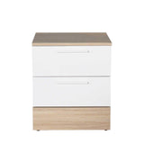 Noptiera KMD-820-MB-1 Home Collection® Base, 2 sertare, Alb, 45x52x40 cm