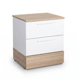 Noptiera KMD-820-MB-1 Home Collection® Base, 2 sertare, Alb, 45x52x40 cm