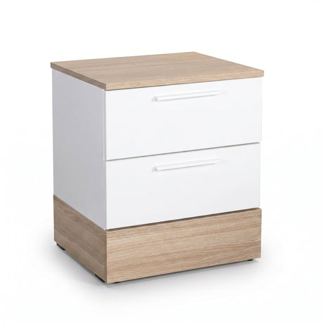 Noptiera KMD-820-MB-1 Home Collection® Base, 2 sertare, Alb, 45x52x40 cm