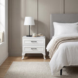 Noptiera KMD-1002-DD-1 Home Collection® Country, 2 sertare, Alb Lake, 51x53x40 cm