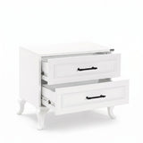 Noptiera KMD-1002-DD-1 Home Collection® Country, 2 sertare, Alb Lake, 51x53x40 cm