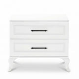 Noptiera KMD-1002-DD-1 Home Collection® Country, 2 sertare, Alb Lake, 51x53x40 cm