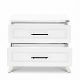 Noptiera KMD-1002-DD-1 Home Collection® Country, 2 sertare, Alb Lake, 51x53x40 cm