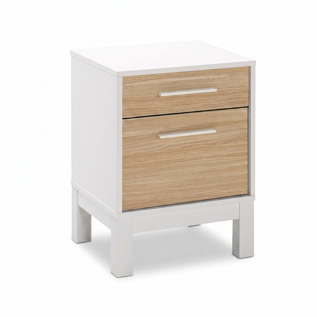Noptiera KMD-1411-MB-1 Home Collection® London, 2 sertare, Alb, 45x60x40 cm