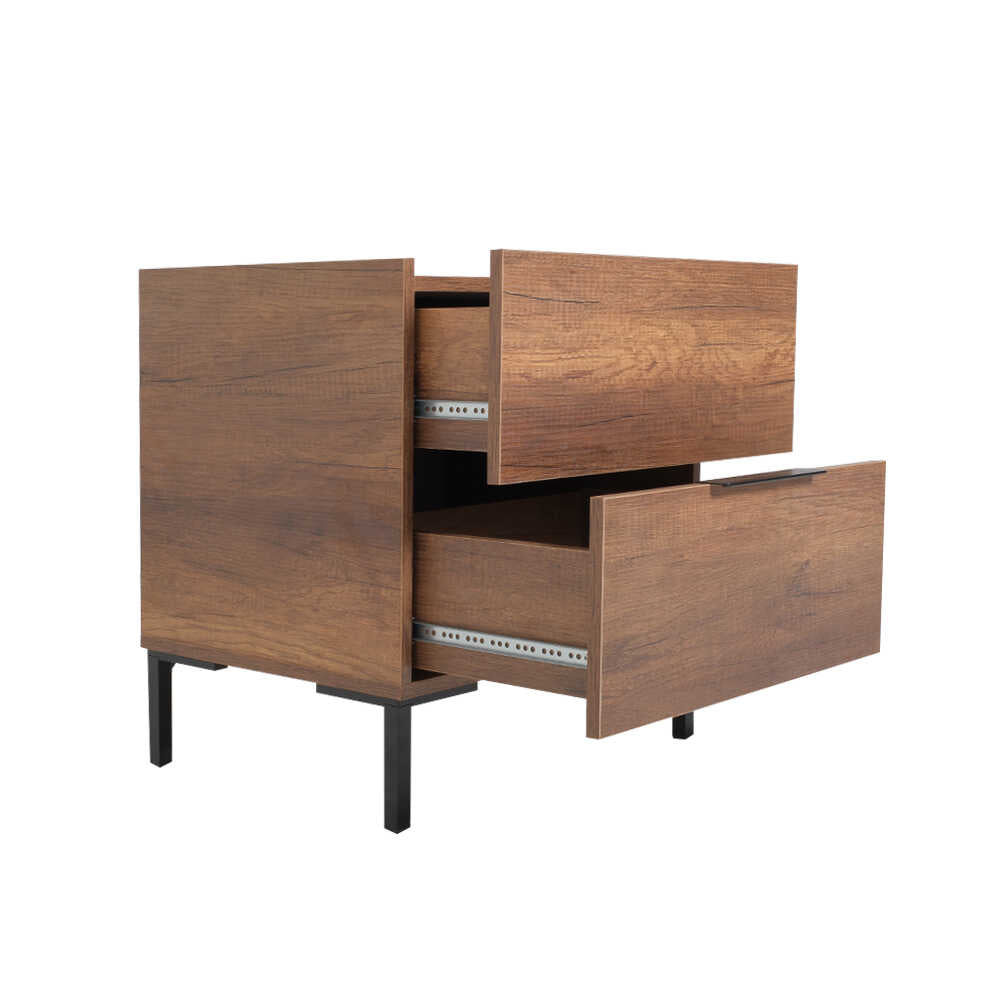 Noptiera KMD-1720-DD-1 Home Collection® Oryana, 2 sertare, Alb - Nuc, 55x59x44 cm - Nuc | SKU: KMD-1720-DD-1, KMD-1720-OO-1, KMD-1720-FF-1