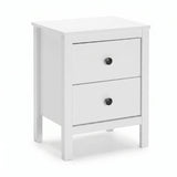 Noptiera KMD-992-BB-1 Home Collection® Rustic, 2 sertare, Alb, 46x61x39 cm
