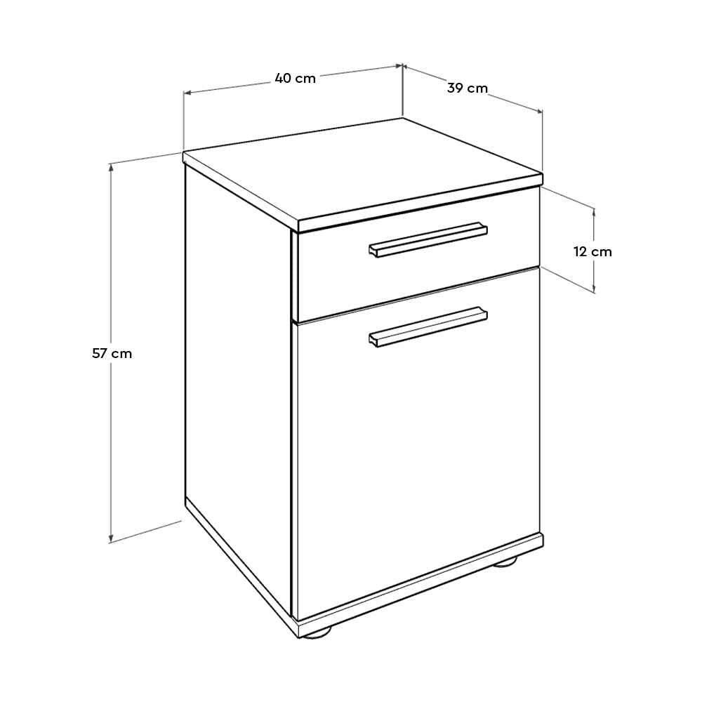 Noptiera KMD-511-BB-1 Home Collection® Trendline, Alb - Maro, 40x57x39 cm - Alb | SKU: KMD-511-BB-1, KMD-511-OO-1