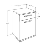 Noptiera KMD-511-BB-1 Home Collection® Trendline, Alb - Maro, 40x57x39 cm - Alb | SKU: KMD-511-BB-1, KMD-511-OO-1