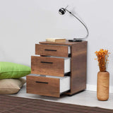 Noptiera KMD-530-BB-1 Home Collection® Trendline, 3 sertare, 40x57x39 cm - Nuc | SKU: KMD-530-BB-1, KMD-530-OO-1, KMD-530-TT-1, KMD-530-SS-1