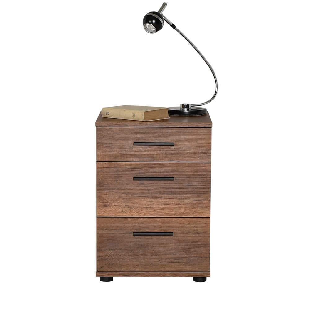 Noptiera KMD-530-BB-1 Home Collection® Trendline, 3 sertare, 40x57x39 cm - Maro | SKU: KMD-530-BB-1, KMD-530-OO-1, KMD-530-TT-1, KMD-530-SS-1