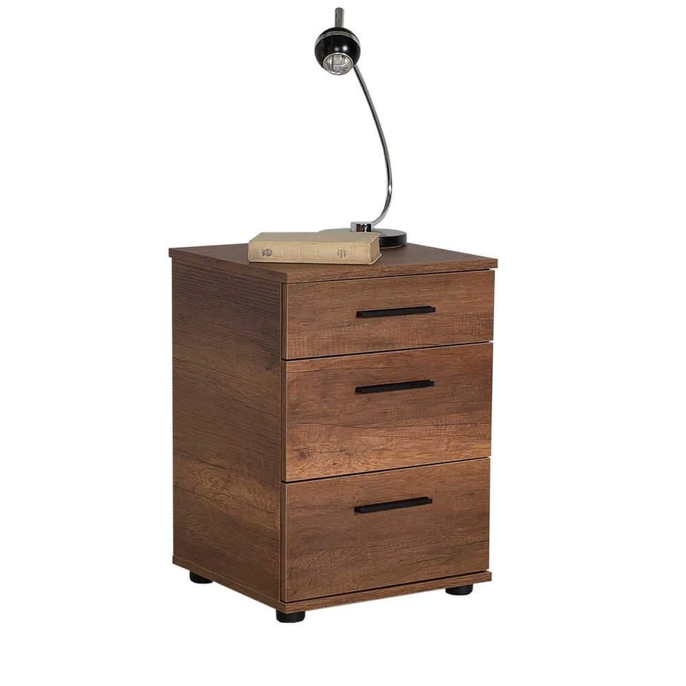 Noptiera KMD-530-BB-1 Home Collection® Trendline, 3 sertare, 40x57x39 cm - Maro | SKU: KMD-530-BB-1, KMD-530-OO-1, KMD-530-TT-1, KMD-530-SS-1