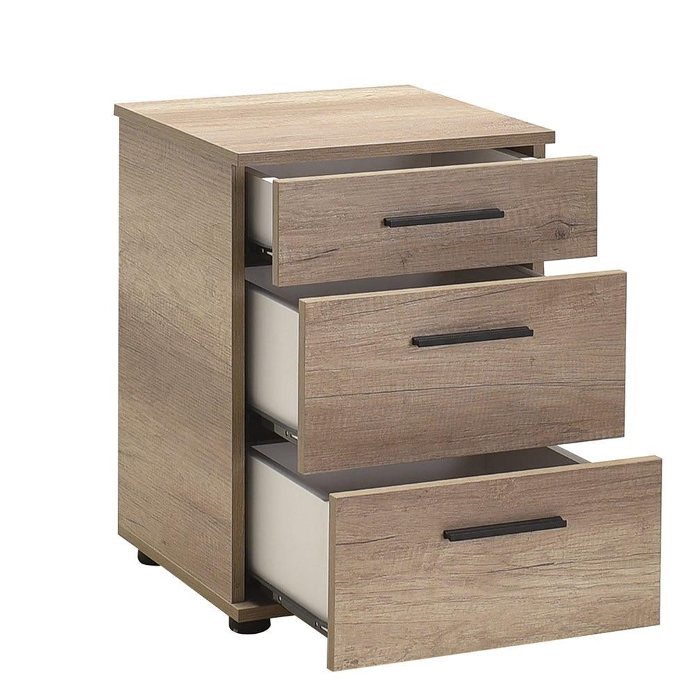 Noptiera KMD-530-BB-1 Home Collection® Trendline, 3 sertare, 40x57x39 cm - Natur | SKU: KMD-530-TT-1