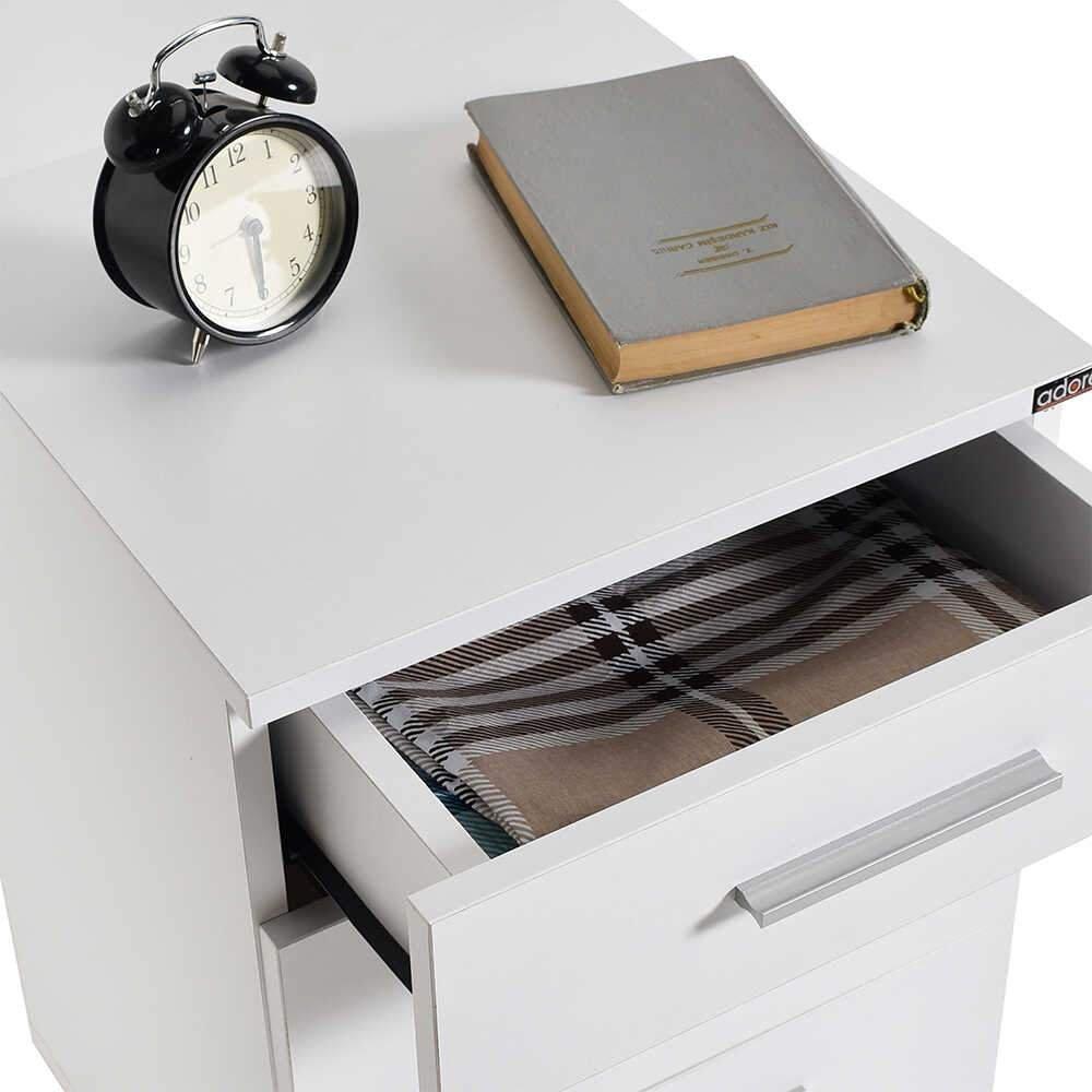 Noptiera KMD-530-BB-1 Home Collection® Trendline, 3 sertare, 40x57x39 cm - Alb | SKU: KMD-530-BB-1, KMD-530-OO-1, KMD-530-TT-1, KMD-530-SS-1