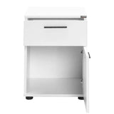 Noptiera KMD-611-BB-1 Home Collection® White, 2 sertare, Usa reversibila, Alb, 40x57x41 cm - Alb | SKU: KMD-611-BB-1, KMD-611-FF-1