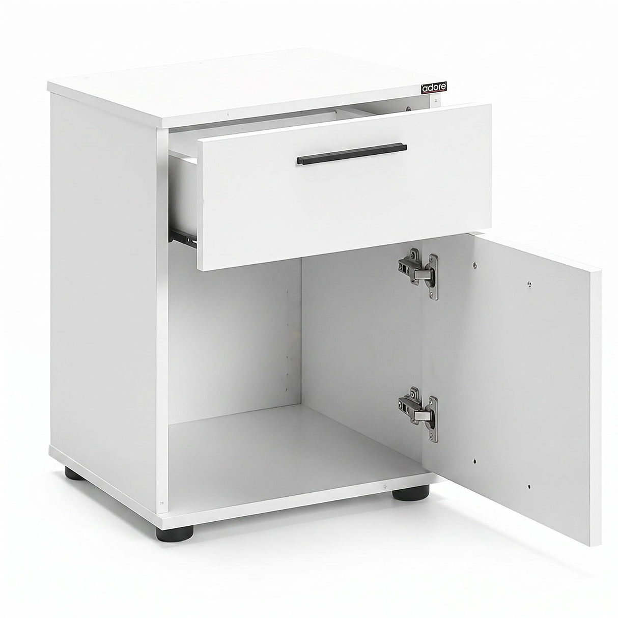 Noptiera KMD-611-BB-1 Home Collection® White, 2 sertare, Usa reversibila, Alb, 40x57x41 cm - Alb | SKU: KMD-611-BB-1, KMD-611-FF-1