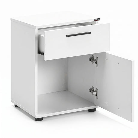 Noptiera KMD-611-BB-1 Home Collection® White, 2 sertare, Usa reversibila, Alb, 40x57x41 cm