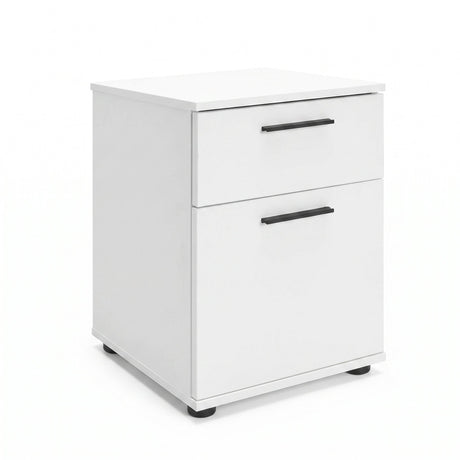 Noptiera KMD-611-BB-1 Home Collection® White, 2 sertare, Usa reversibila, Alb, 40x57x41 cm