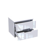 Noptiera Afina mdf Alb, lucios, 50x35x41 cm
