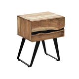 Noptiera cu functie de depozitare Imena, Lemn de Acacia, Natural, 45x35x56 cm