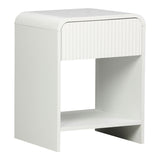 Noptiera cu functie de depozitare Lemperto, Alb, 40x40x53 cm