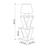 Noptiera cu lampadar Tight me Kozena, Stejar, 22x85x22 cm