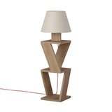 Noptiera cu lampadar Tight me Kozena, Stejar, 22x85x22 cm
