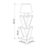 Noptiera cu lampadar Tight me Kozena, Stejar, 22x85x22 cm