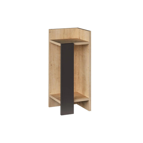 Noptiera dreapta Elos, Anthracite, Stejar, 25x60x27 cm