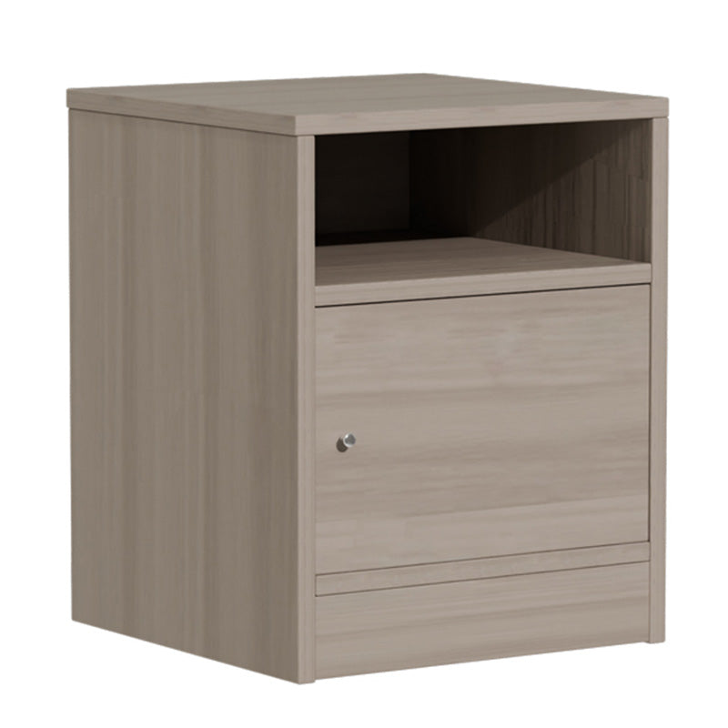Noptieră Foly cu dulăpior din stejar, gri, 40x40x50 cm - Noptiera Foly cu cabinet din stejar, gri, 40x40x50 cm - 049-000070