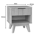 Noptiera Hamea, MDF, Natural, 45x40x51 cm