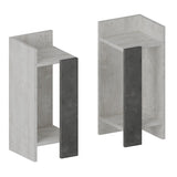 Noptiera Immerse set 2 bucati, 27x25x60 cm - Gri