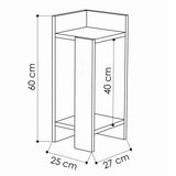 Noptiera Immerse set 2 bucati, 27x25x60 cm - Gri