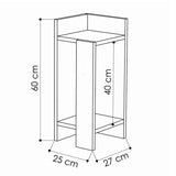 Noptiera Immerse set 2 bucati, 27x25x60 cm - Alb