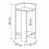 Noptiera Immerse set 2 bucati, 27x25x60 cm - Bej