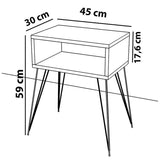Noptiera Naida, 45x30x59 cm - Bej