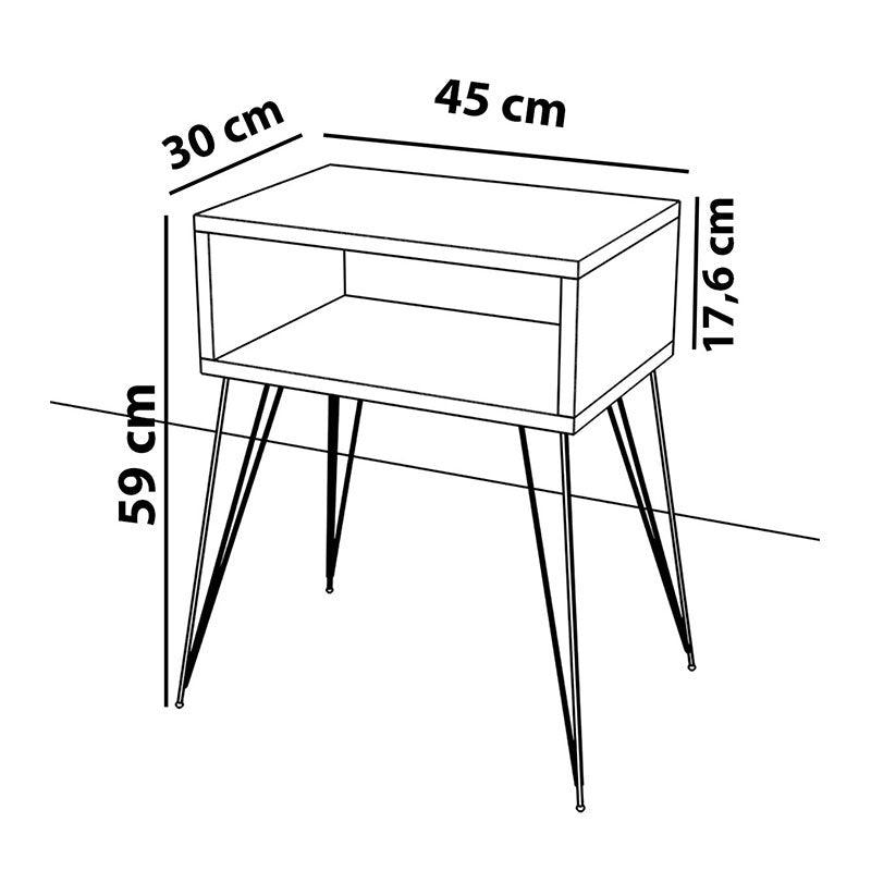 Noptiera Naida, 45x30x59 cm - Nuc