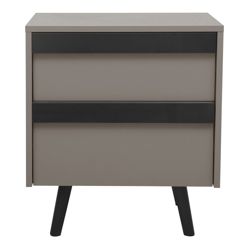 Bej - Negru | SKU: 225-000118 | Noptieră Nectra, Bej - Negru, 50x40x56 cm, varianta Bej - Negru, produs pentru amenajarea locuinței, disponibil online în România la CasaMob