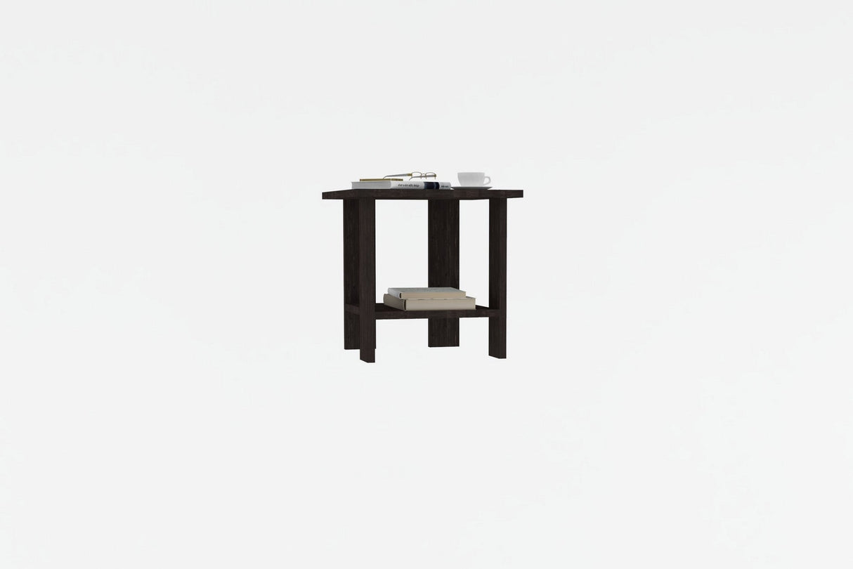 Noptieră Rayne Asse Home, antracit - stejar, 40x40x40 cm