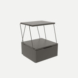Noptiera Tekoba, Galben - Stejar - Alb - Gri, 42x52x41 cm - Gri