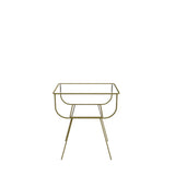 Noptiera William cu Geam si cadru Metal, Aur, 45x50x30 cm