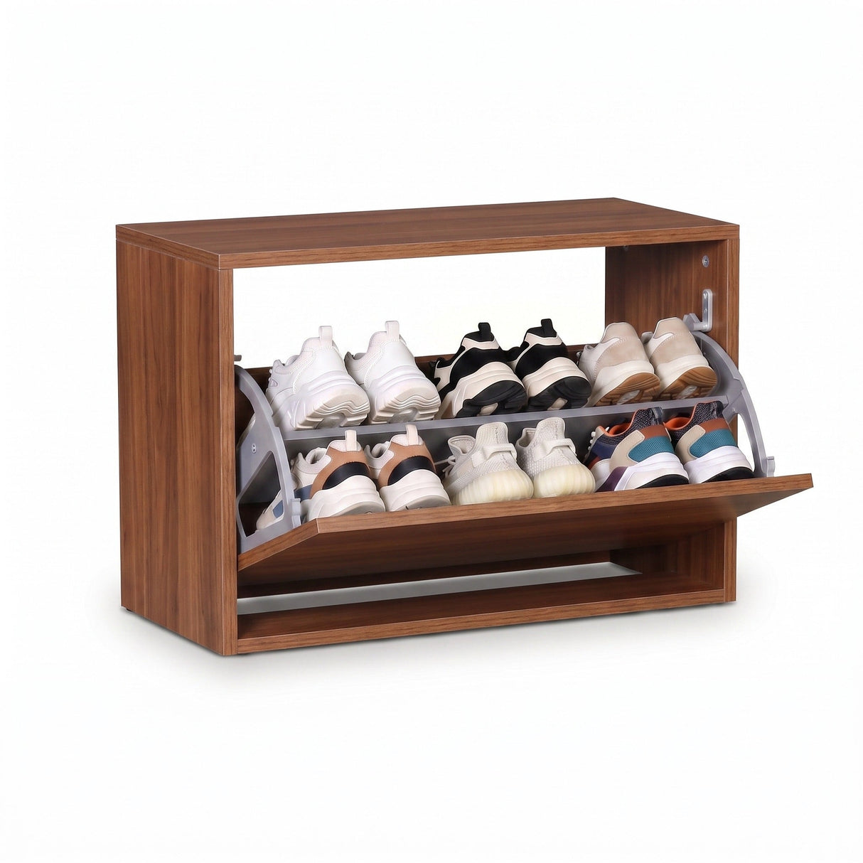 Pantofar Băncuță SHC-110-BB-1 Home Collection®, cu Șezut, 6 Perechi, 60x42x30 cm - Nuc | SKU: SHC-110-BB-1, SHC-110-TT-1, SHC-110-UU-1, SHC-110-TA-1, SHC-110-OO-1, SHC-110-OA-1, SHC-110-KK-1, SHC-110-HH-1, SHC-110-YY-1