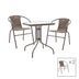 Obbi-Watson set de 3 mese de sufragerie maro din metal-pe ratan, 60x60x70 cm