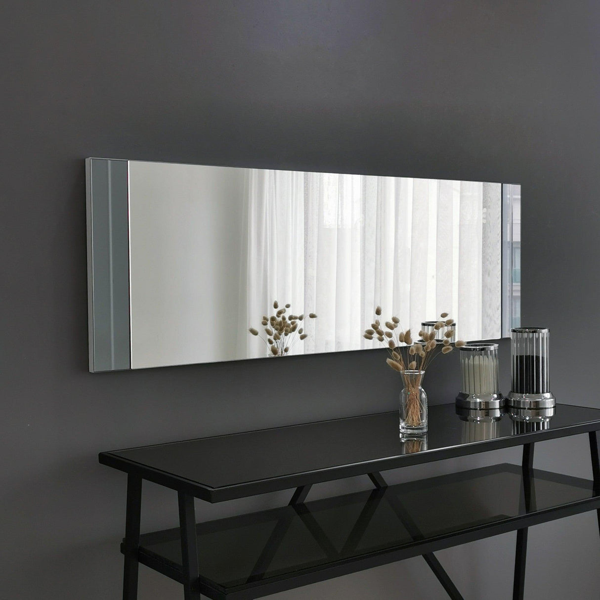 Oglindă A351, Alb, 40x120 cm